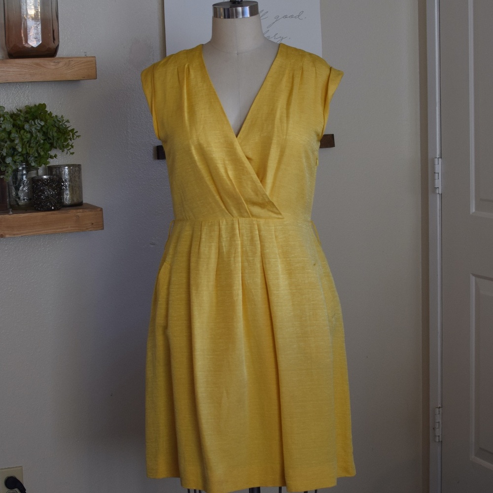 Classiques Entier Yellow Linen and Silk Dress